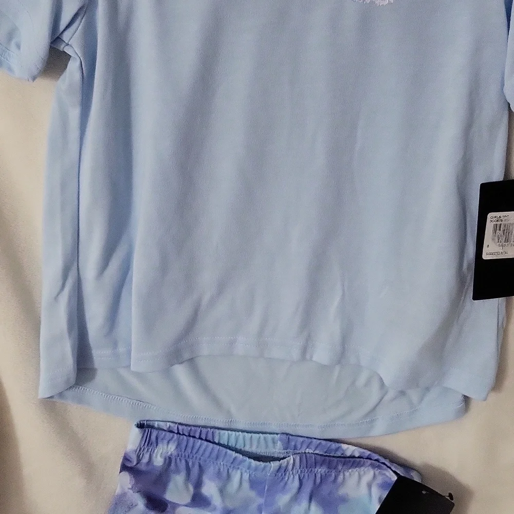 Converse Light Blue T-Shirt with Pink Logo